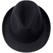 Çocuk Boy Siyah Kumaş Fötr Şapka Gösteri Şapkası Michael Jackson Şapkası 54 No thumbnail 2