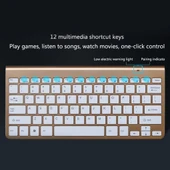 Huawei MatePad Pro 2024 PaperMate Edition 12.2" Uyumlu Kablosuz Wireless Pilli Türkçe Q Klavye - Altın - 5