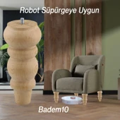 Ahşap 17 cm Ahşap Ayak Bağlantı Aparatlı Mobilya Koltuk Kanepe Sehpa Masa Ayağı Ayakları M8 Civatalı - 4