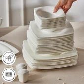 Karaca Fine Pearl Helen 58 Parça 12 Kişilik Kare Yemek Takımı thumbnail 4