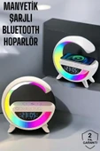 Bluetooth Hoparlör 15W Kablosuz Hızlı Şarj LED Gece Lambası thumbnail 1