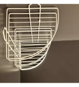 3 Katlı Köşelik Banyo Düzenleyici Raf Beyaz - 4