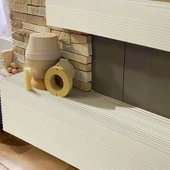 Renkli Duvarlar 8cmx210cm 1 Adet Yapışkanlı Meva Krem Lambiri model Çıta Süpürgelik Tablo Tavan Koruyucu Kenar Çıta thumbnail 6