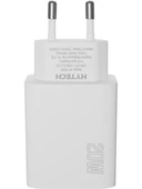 Hytech Hy-xe46 type usb-c 20w pd +usb qc 3. 0 hızlı ev şarj adaptörü - 6