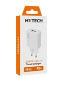Hytech Hy-xe46 type usb-c 20w pd +usb qc 3. 0 hızlı ev şarj adaptörü - 1