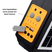 Solar Şarjlı, Bluetooth Hoparlörlü Uzatılabilir El Feneri ve Aydınlatma - 6