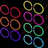 Glow Stick Yuvarlak Gözlük 12 Adet - 1