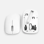 Huawei Matepad T10S 10.1" Uyumlu Kablosuz Wireless Pilli Klavye Mouse Seti - Beyaz - 4