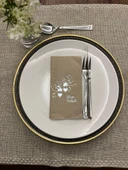 Gümüş Yaldızlı Kraft İftar Vakti Garson Peçete 16 Adet - 1