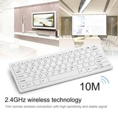 General Mobile E-Tab 10 10.1" Uyumlu Kablosuz Wireless Pilli Klavye Mouse Seti - Beyaz - 2
