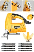 Dragro Alman 4000 W Metal Şanzuman 6 Kademe Devirli Lazerli Otomatik Pandüllü Dekupaj Sarı-10 Bıçak - 1