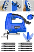 Dragro Alman 4000 W Metal Şanzuman 6 Kademe Devirli Lazerli Otomatik Dekupaj Mavi-10 Bıçak - 1