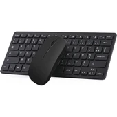 Hegitech T-10 10.1" Uyumlu Kablosuz Wireless Pilli Klavye Mouse Seti - Siyah - 1