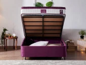 Niron Violet Yatak Seti 120x200 cm Tek Kişilik Yatak Baza Başlık Takımı - Orta Sert Yatak Mor Baza ve Başlığı thumbnail 3