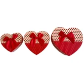 Hediye Kutusu Karton 3 lü Kırmızı Beyaz Kurdeleli - Mavi Su Dünyası - 5