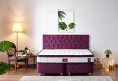 Niron Violet Yatak Seti 140x190 cm Çift Kişilik Yatak Baza Başlık Takımı - Orta Sert Yatak Mor Baza ve Başlığı - 2