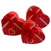 Hediye Kutusu Karton 3 lü Kırmızı Kalpli Renk - Mavi Su Dünyası - 1