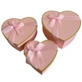 Hediye Kutusu Karton 3 lü Pembe Renk - Mavi Su Dünyası - 4