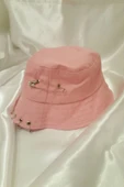 Şapka Bucket Şapka Balıkçı Kova Şapka Unisex Yuvarlak Şapka Açık Lila Zincir Piercing Li - 2