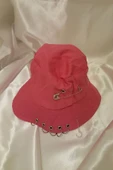 Şapka Bucket Şapka Balıkçı Kova Şapka Unisex Yuvarlak Şapka Şeker Pembe Zincir Piercing Li - 4