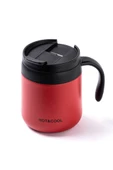 PABLO KIRMIZI PASLANMAZ ÇELİK TUTACAKLI TERMOS BARDAK 350ML thumbnail 1