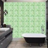 Decohandy 30x30 Cm Pvc Duvar Karosu 4'Lü Paket - Yeşil Mermer - 3