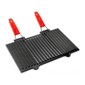 LAVA Mangal Izgarası Çift Silikon Saplı Demir Döküm 40X25 cm - 1