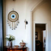 Örgülü Duvar Süsü Capucino Kahvesi Duvar Süsü Boncuklu thumbnail 4