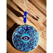 Prizma Desen Nazar Boncuklu Gözlü Duvar Süsü Cam Duvar Dekoru thumbnail 1