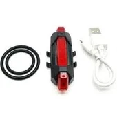 Fonksyonlu Bisiklet Arka Stop Uyarı İkaz Işığı Şarjlı 4 Modlu Lamba - 2