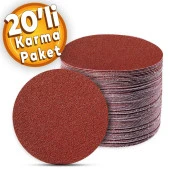 20 Adet Cırt Zımpara 115 mm Spiral Avuç Taşlama (Karma Paket) - 1