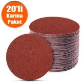 20 Adet Cırt Zımpara 115 mm Spiral Avuç Taşlama (Karma Paket) - 7