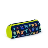 Coral High Kids Lacivert Neon Sarı Monster Desenli Üç Bölmeli Kalem Çantası 22026 - 2