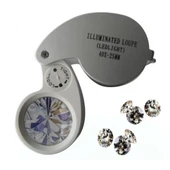 Mini 40x25mm Takı Büyüteç, Cep Büyüteç, Teftiş, Elmas Pullar, Madeni Kontrol Lup Mg21011 - 1