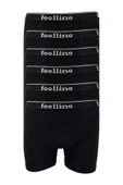 6 adet Feelline Siyah Pamuklu Doğal Likralı Erkek Boxer thumbnail 1