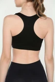 Elite Life Geniş Askılı Kadın Destekli Sporcu Büstiyer Siyah Sütyen 777 thumbnail 2