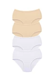 4 Adet Tutku Kadın Yüksek Bel Bato Kalın Lastik Külot S9 thumbnail 1