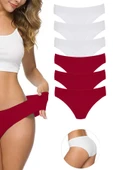 6 Adet Kadın Dikişsiz Lazer Kesim Esnek İz yapmayan Külot S6 thumbnail 1