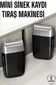 Tıraş Makinesi Mini Sinek Kaydı Şarjlı Taşınabilir Paslanmaz Çelik thumbnail 1