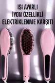 Fön Tarağı Saç Düzleştirici Sıkı Dişli Isı Ayarlı Elektriklenme Karşıtı - 5