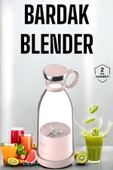 Bardak Blender Smoothie Meyve Sıkacağı Şarjlı Cam Taşınabilir - 1