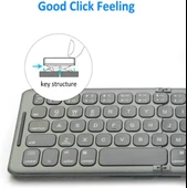 Redline Space M10 Pro 10.1" Uyumlu Kablosuz Bluetooth Şarj Edilebilir Katlanabilir Taşınabilir Klavye thumbnail 9