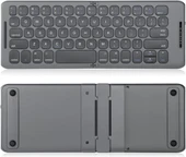 Redline Space M10 Pro 10.1" Uyumlu Kablosuz Bluetooth Şarj Edilebilir Katlanabilir Taşınabilir Klavye thumbnail 6