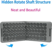 Redline Space M10 Pro 10.1" Uyumlu Kablosuz Bluetooth Şarj Edilebilir Katlanabilir Taşınabilir Klavye thumbnail 3