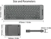 Huawei Mediapad T3 10 9.6" Uyumlu Kablosuz Bluetooth Şarj Edilebilir Katlanabilir Taşınabilir Klavye - 5