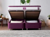 Niron Violet Yatak Seti 180x200 cm Çift Kişilik Yatak Baza Başlık Takımı - Orta Sert Yatak Mor Baza ve Başlığı - 3