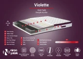 Niron Violet Yatak Seti 180x200 cm Çift Kişilik Yatak Baza Başlık Takımı - Orta Sert Yatak Mor Baza ve Başlığı - 4