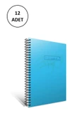Gıpta Eko Pp A4 Spiralli Pp Kapak Defter 60 Yaprak Kareli (12 Li Paket) 4176 - 1
