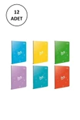 Gıpta Back Tel Dikiş Plastik Kapak Defter A5 40 Yp Kareli 4990 12'li Paket - 1