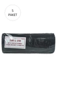 Hantal Boy Çöp Torbası 100 x 150 cm 10 Lu Rulo x 5 Paket = 50 Adet (Siyah) - 1